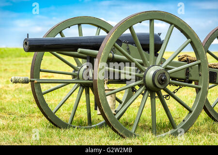 Alte amerikanische Bürgerkrieg Kanone auf dem Schlachtfeld von Gettysburg. Stockfoto