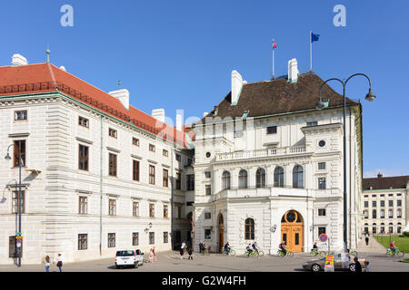 Ballhausplatz und Hofburg mit Sitz des Bundespräsidenten, Austria, Wien, Wien Stockfoto