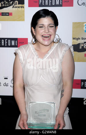 Kelly Osbourne kommt bei der Parfüm-Shop LK heute High Street Fashion Awards im Cafe De Paris im 12. Mai 2008 in London, Engla Stockfoto