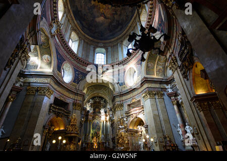 Kirche St. Peter Interieur, Österreich, Wien, Wien Stockfoto