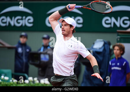 Paris, Frankreich. 4. Juni 2016. Roland Garros, Paris, France, French Open Tennis Championships, 13. Tag. Andy Murray (GBR) schlägt Stan Warinka in 4 Sätzen um den letzten Kredit: Action Plus Sport Bilder/Alamy Live News Stockfoto