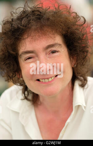 Hay-Festival, Wales, UK - Samstag, 4. Juni 2016 - Autor Jeanette Winterson Hay Festival sprechen über ihr neues Buch The Gap of Time ist eine Nacherzählung von Shakespeares Wintermärchen. Stockfoto