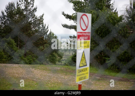 Royal Logistik Corp Deepcut Kaserne Umzäunung Stockfoto