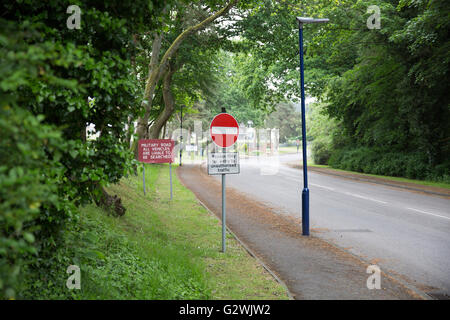 Eingang zum Royal Logistik Corp Deepcut Kaserne Princess Royal Barracks Stockfoto