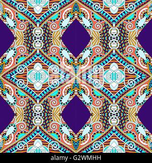 authentische nahtlose geometrische Blumenmuster, ethnischen ukrainischen ca Stock Vektor