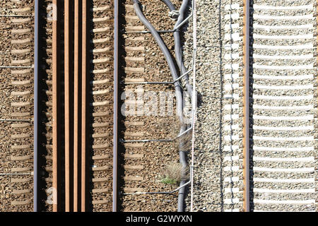 Gleisbett Stockfoto