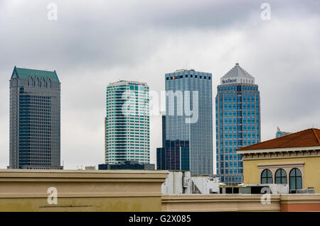 Gebäude des Bankenviertels Tampa in Tampa, FLorida Stockfoto