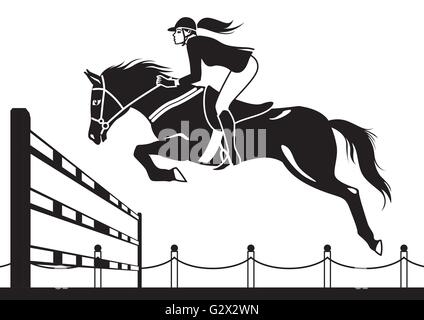 Jockey Reiten - Vektor-illustration Stock Vektor
