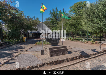 Der Eingang zum Victoria Falls in Zimbabwe Stockfoto