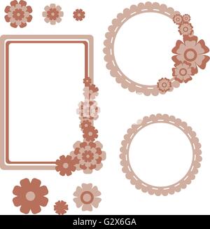 Rahmen mit Blumen Stock Vektor