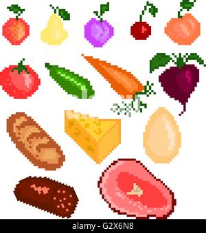 Essen pixelart Stock Vektor