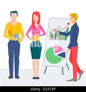 Führenden Business-Konferenz oder Schulung Stock Vektor