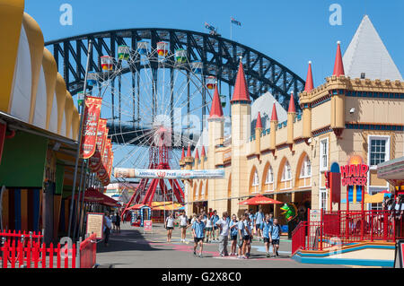 Main Street, Luna Park Sydney, Milsons Point, Sydney, New South Wales, Australien Stockfoto