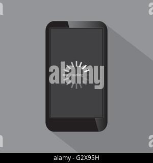 Ladebildschirm auf Smartphone-Vektor-Illustration Stock Vektor
