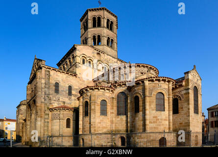 Römischen Kirche Saint-Austremoine d'Issoire, Issoire, Auvergne, Frankreich Stockfoto