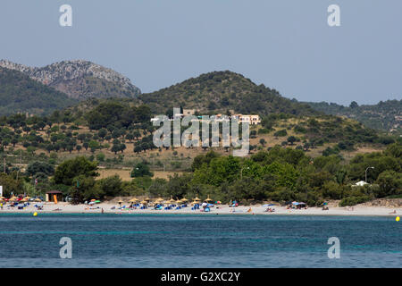 Badestrand, Cap Essen Pinar, Mallorca, Mallorca, Balearen, Spanien Stockfoto