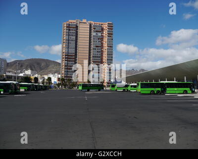 Busbahnhof in Santa Cruz De Tenerife, Teneriffa, Kanarische Inseln, Spanien, Europa Stockfoto