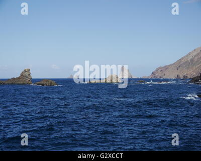 Meer bei Roque de Las Bodegas, Teneriffa, Kanarische Inseln, Spanien, Europa Stockfoto