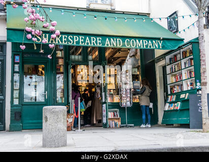 Buchhandlung Shakespeare and Company, Paris Stockfoto