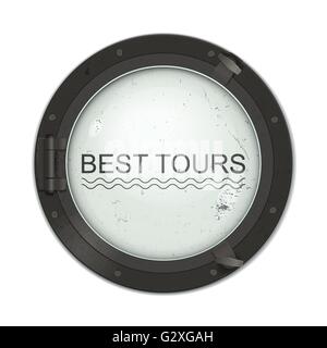 Metall Schiff Bullauge. Stock Vektor