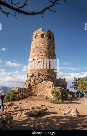 Stein Wüste Wachturm auf der North Rim des Grand Canyon Arizona USA Stockfoto