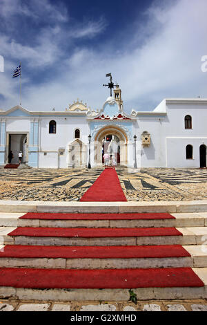 Die Kirche der Jungfrau Maria (Panagia) in Tinos Insel. Kykladen, Ägäis, Griechenland Stockfoto