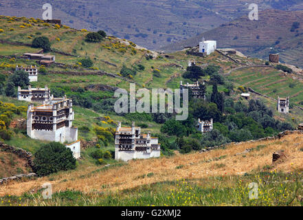 Traditionellen Taubenschläge in Tinos Insel, Kykladen, Griechenland. In dieser wunderschönen ägäischen Insel gibt es mehr als 600 Taubenschläge Stockfoto