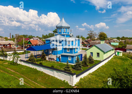 Ansicht der St. Nikolaus-Kirche in Kobrin Stadt, Weißrussland Stockfoto