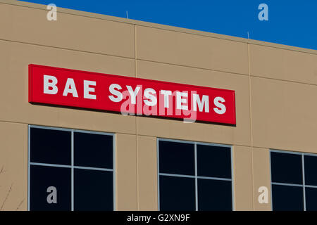 Ft. Wayne, IN - ca. Dezember 2015: BAE Systems Produktionsstätte. BAE bietet Lösungen für Luft-und Raumfahrt II Stockfoto