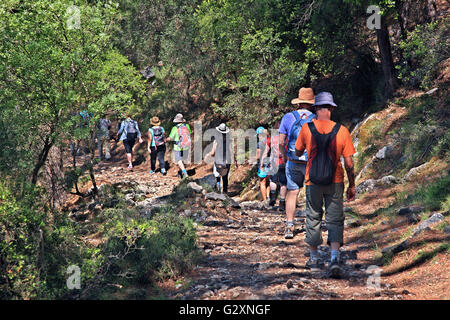 Wandern auf dem Lykischen Weg (hier ist der Teil von Alinca Dorf zu fantastischen Kabak Strand), Mugla Provinz, Lykien, Türkei Stockfoto