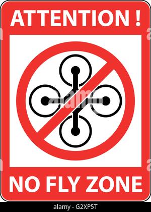 Keine Drohne verboten Multikopter Symbol. Vektor. Stock Vektor