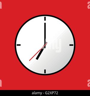 Uhrensymbol, Vektor-Illustration, flache Bauform EPS10 Stock Vektor