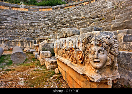 An das Theater der Antike Myra, Demre, Lykien, Provinz Antalya, Türkei. Stockfoto