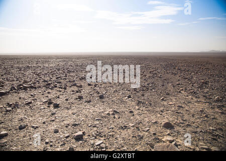 Nazca-Linien in den wunderschönen Sonnenuntergang. Ansicht von oben. Stockfoto