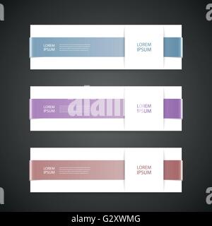 Reihe von Bannern, bunten Vektor Stock Vektor