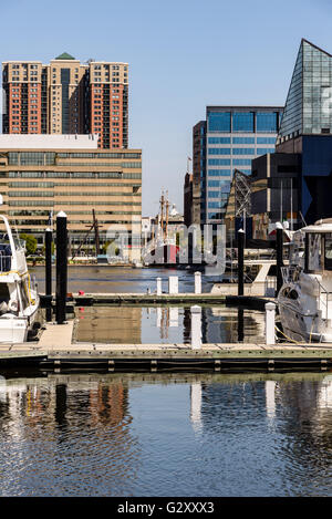 Chesapeake Feuerschiff, Innenhafen, Baltimore, MD Stockfoto