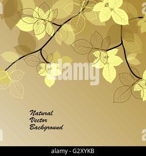 Natürlichen Hintergrund mit gelben Blättern. Stock Vektor