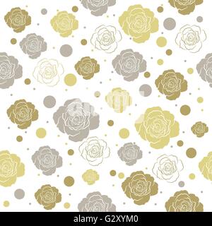 Nahtlose floralen Muster mit Rosen Stock Vektor