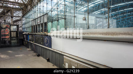 Stillgelegten Eingang in das alte internationale Terminal (Eurostar) in London Waterloo Station. London, UK Stockfoto