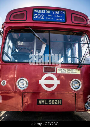 Vintage einzigen Decker London Bus Stockfoto