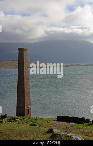 Reste der Bunavoneader Walfangstation auf Harris Stockfoto