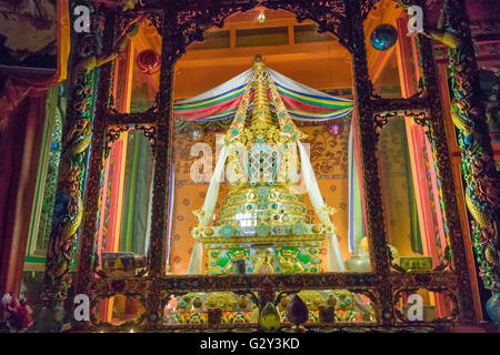 Innenraum des Klosters von Gandan, Tibet, China.tibetanisches Erbe Stockfoto