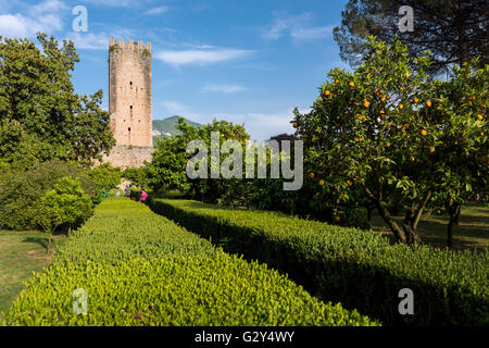 Gärten von Ninfa, Cisterna di Latina, Italien. Stockfoto