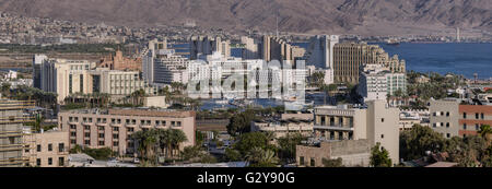 Die Hotel-Streifen, Eilat, Israel Stockfoto