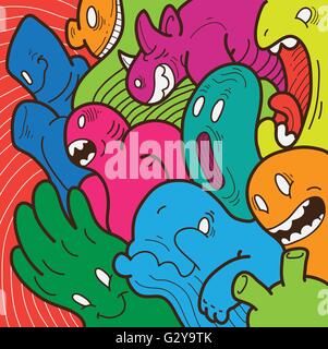 Doodle Monster Stock Vektor