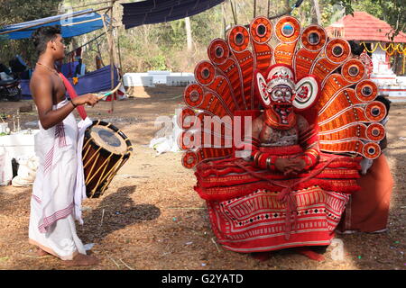 Kaliyattom in einem Tempel in kannur Stockfoto