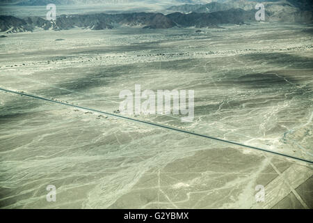 Geheimnisvollen Nazca-Linien auf Wüste in Peru, Südamerika Stockfoto