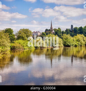 Ross-on-Wye und der Fluss Wye, Herefordshire, England, Vereinigtes Königreich Stockfoto