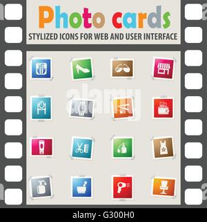 Beauty-Salon-Icon-set Stock Vektor