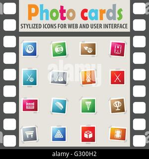 Billard-Icon-set Stock Vektor